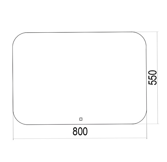 Зеркальное полотно Azario Паллада 80*55 LED00002243