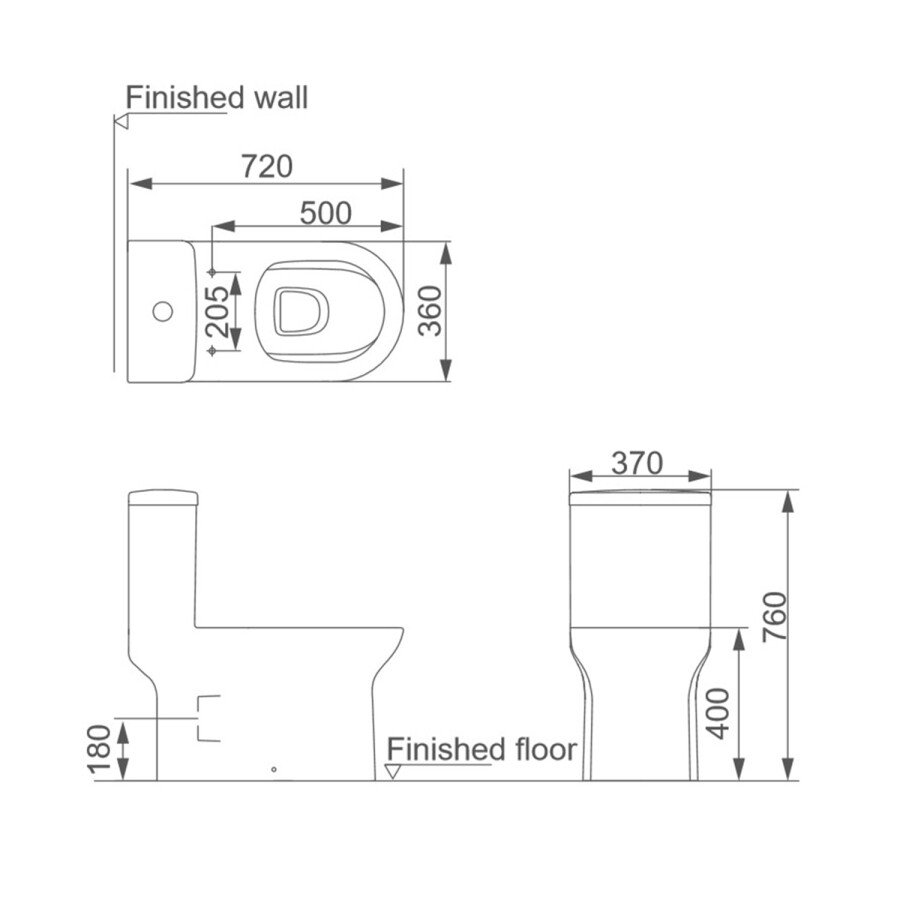 Напольный унитаз моноблок Comforty CF3C6329P Белый