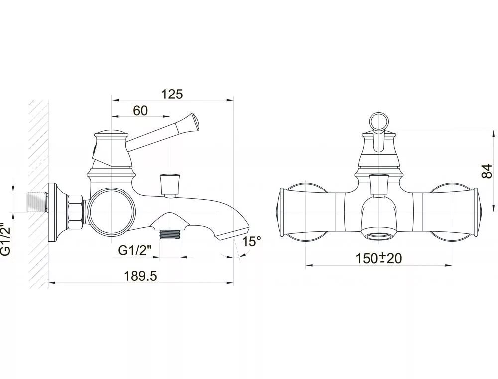 Imprese Podzima Zrala ZMK02170804 смеситель для ванны тосканская бронза