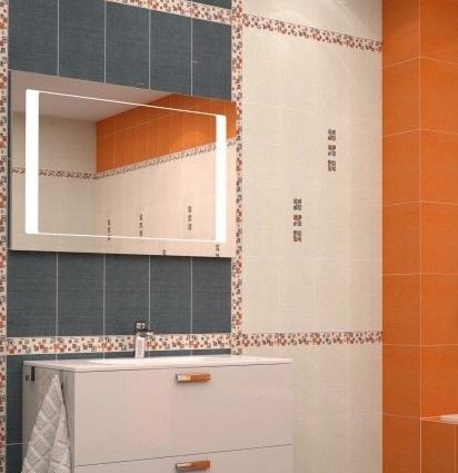 Газкерамика Лаура Cube 20х30см декор настенный оранжевый матовый 