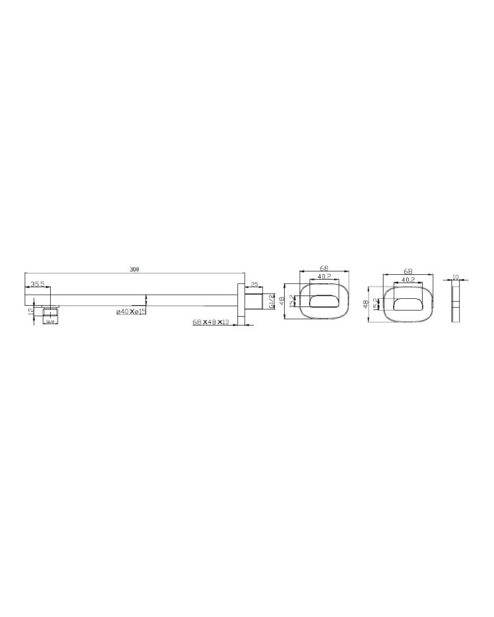 Imprese SH01-400B Держатель душевой лейки 40мм