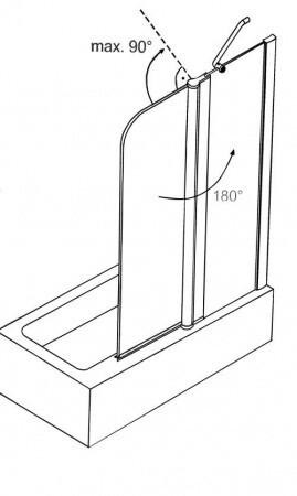 Azario Merrit AZ-NF6221 1100 110x140 шторка на ванну