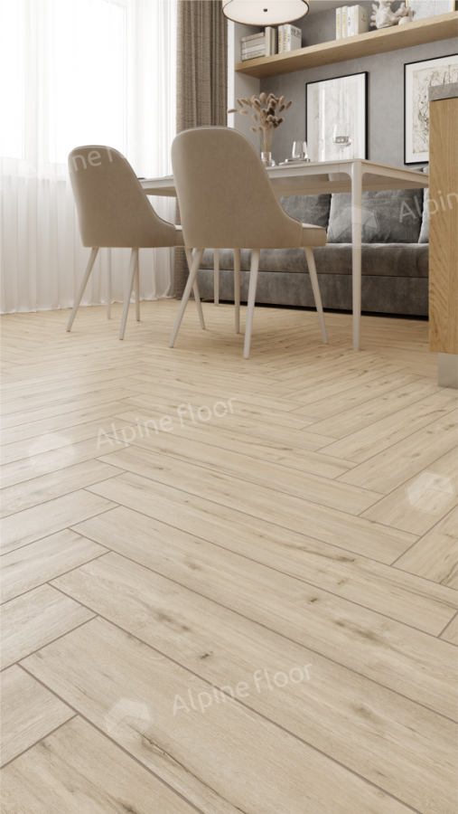 Ламинат Alpine Floor Herringbone 12 Pro (NEW) LF106-01B Дуб Лион 606 х 101 х 12 mm
