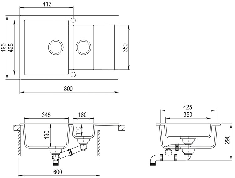 Teka Clivo 60 B-TQ 40148023 Мойка для кухни бежевый 80х49,5 см