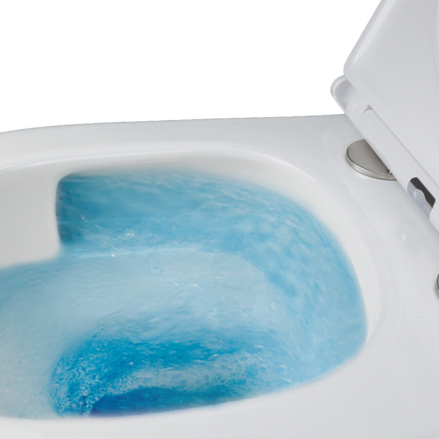 Унитаз подвесной Azario Adagio360х485х365 безободковый, система смыва "Скрытое Торнадо", с быстросъемным сиденьем "Микролифт" AZ-5177T-WHT