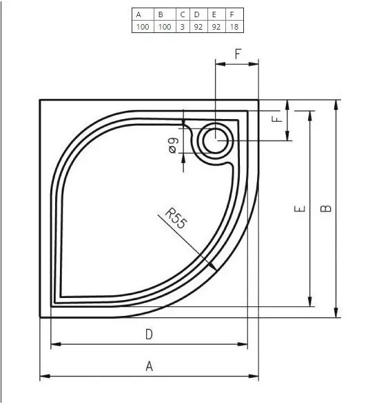 Riho Kolping DB14 душевой поддон из литьевого мрамора 100х100 DB1800500000000