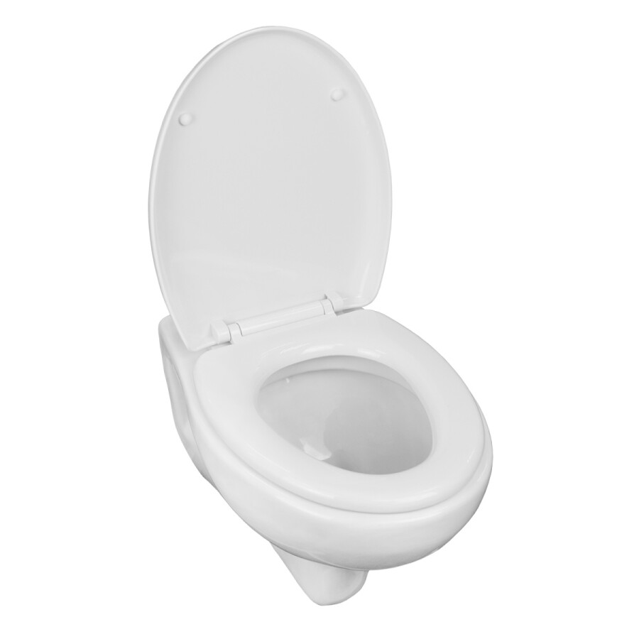 Унитаз подвесной Azario STELLA 370х400х550 ободковый, с быстросъемным сидением микролифт, белый AZ-VT005+AZ-VT005sc