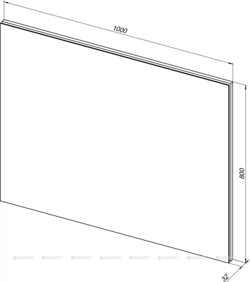 Зеркальное полотно Aquanet Гласс 100*80 белый 00274134