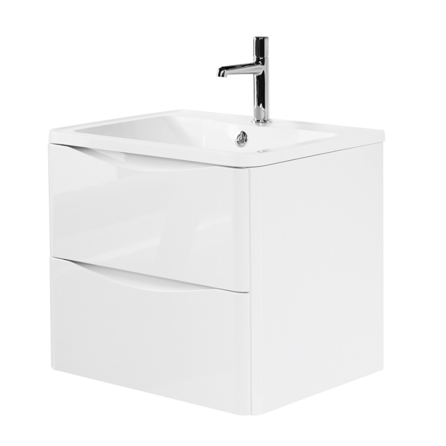 BelBagno ACQUA-700-2C-SO-BL 70см Bianco Lucido Тумба подвесная с раковиной