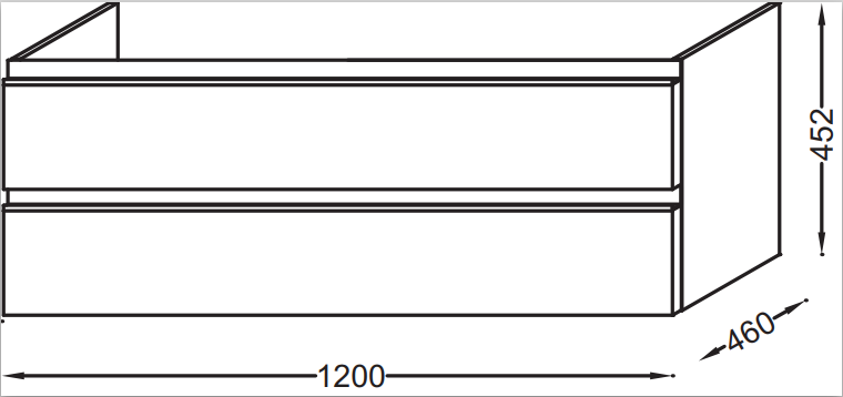 Jacob Delafon Vox 120 тумба EB2021-RA-G1C под раковину EXAB112-Z-00 подвесная