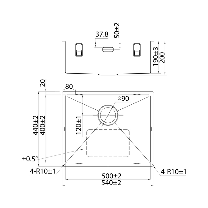 Iddis Edifice мойка универсального монтажа нерж. сталь 54х44 EDI54G0i77