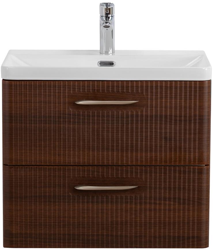 Подвесная тумба с раковиной Belbagno DUE 50 см Noce DUE-500-2C-SO-NOCE-P BB-8076-3-50