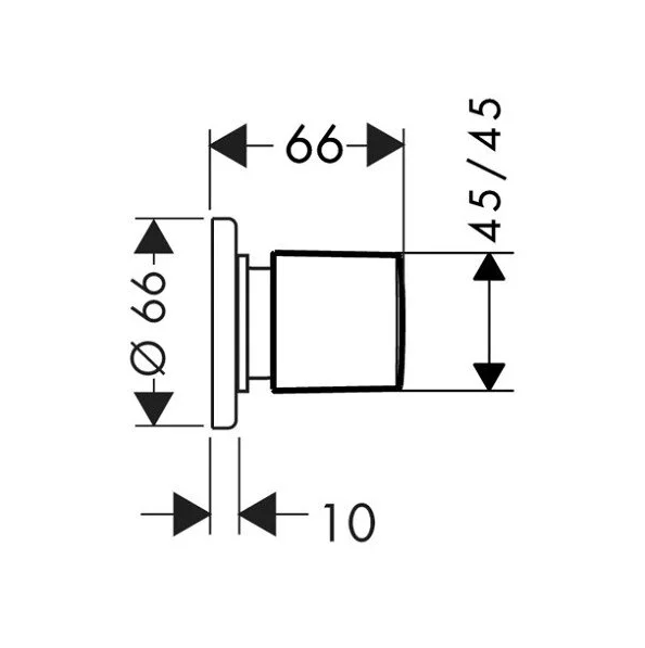 Hansgrohe 31677000S Set HG Metris запорный вентиль (31677000+15970180) Хром