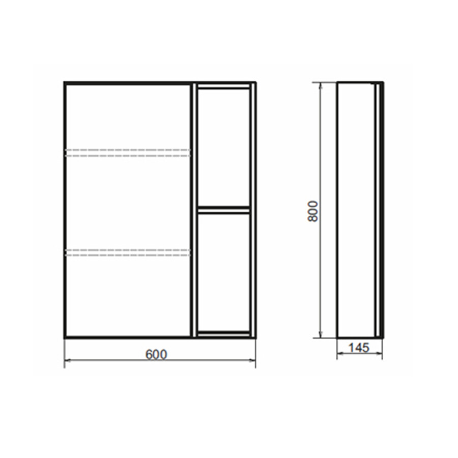 Зеркало-шкаф Comforty Осло-60 бетон светлый 00-00006490CF