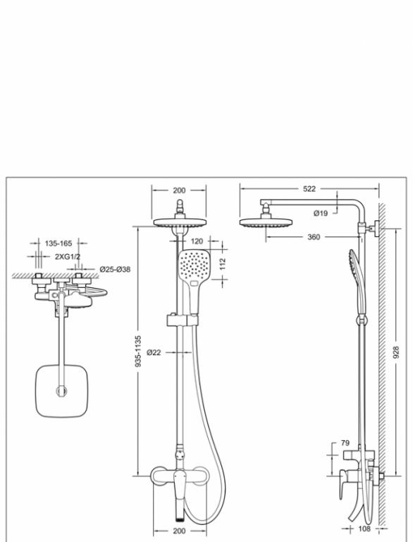 Bravat душевая колонна F6173218CP-A-ENG