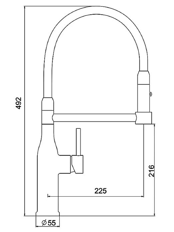 Смеситель для кухни с гибким изливом Gappo G4398-51