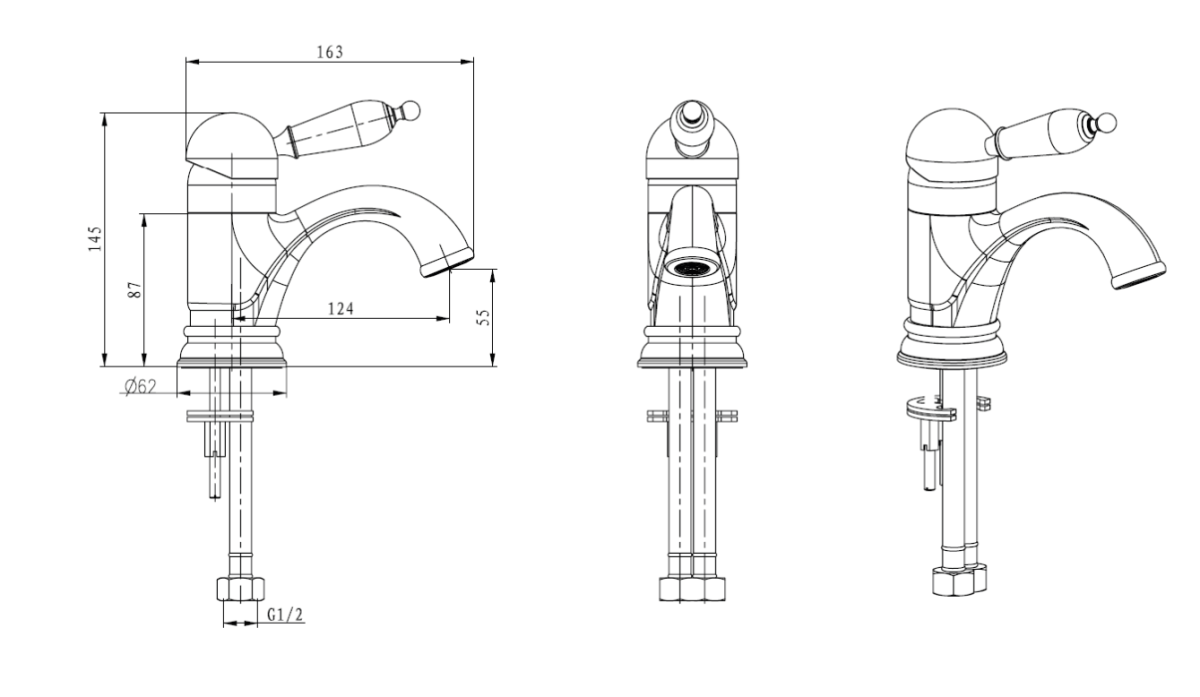 Смеситель для раковины Boheme Tradizionale Cromo Хром 261