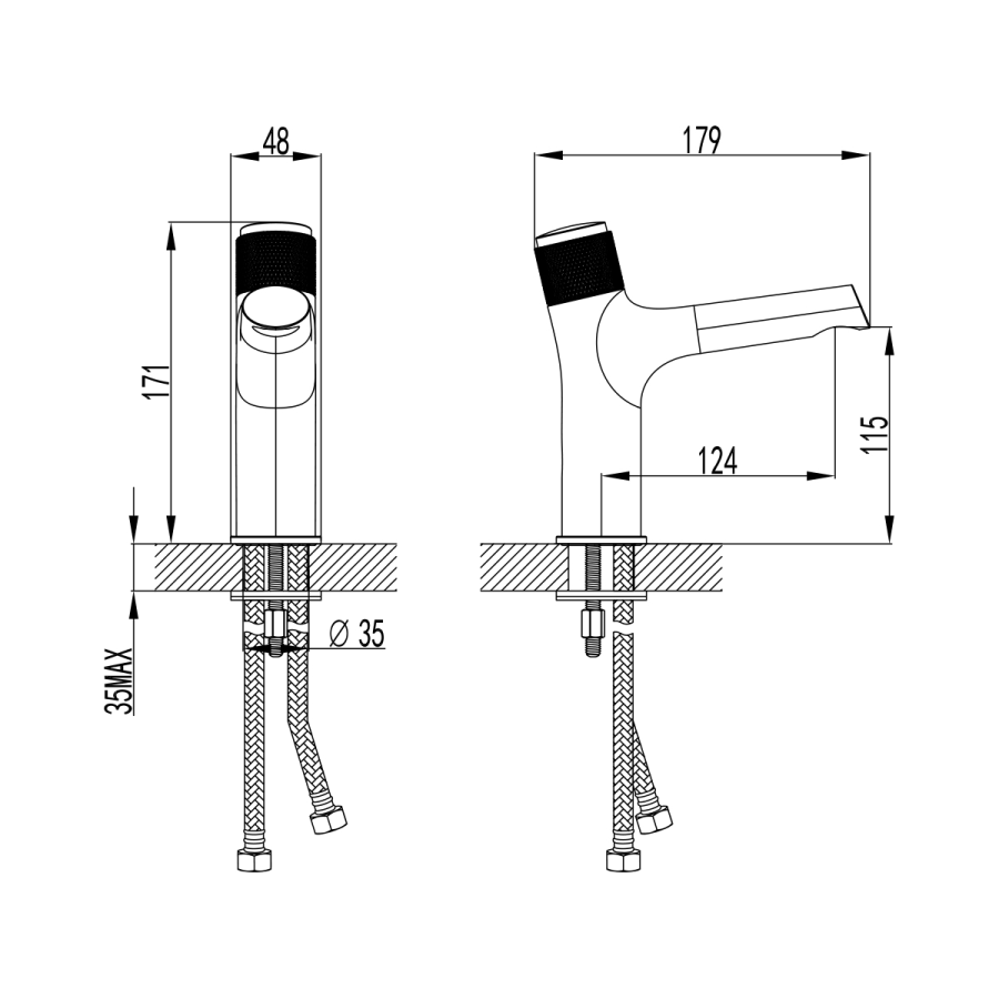 Lemark Project смеситель для раковины кнопочный LM4676C