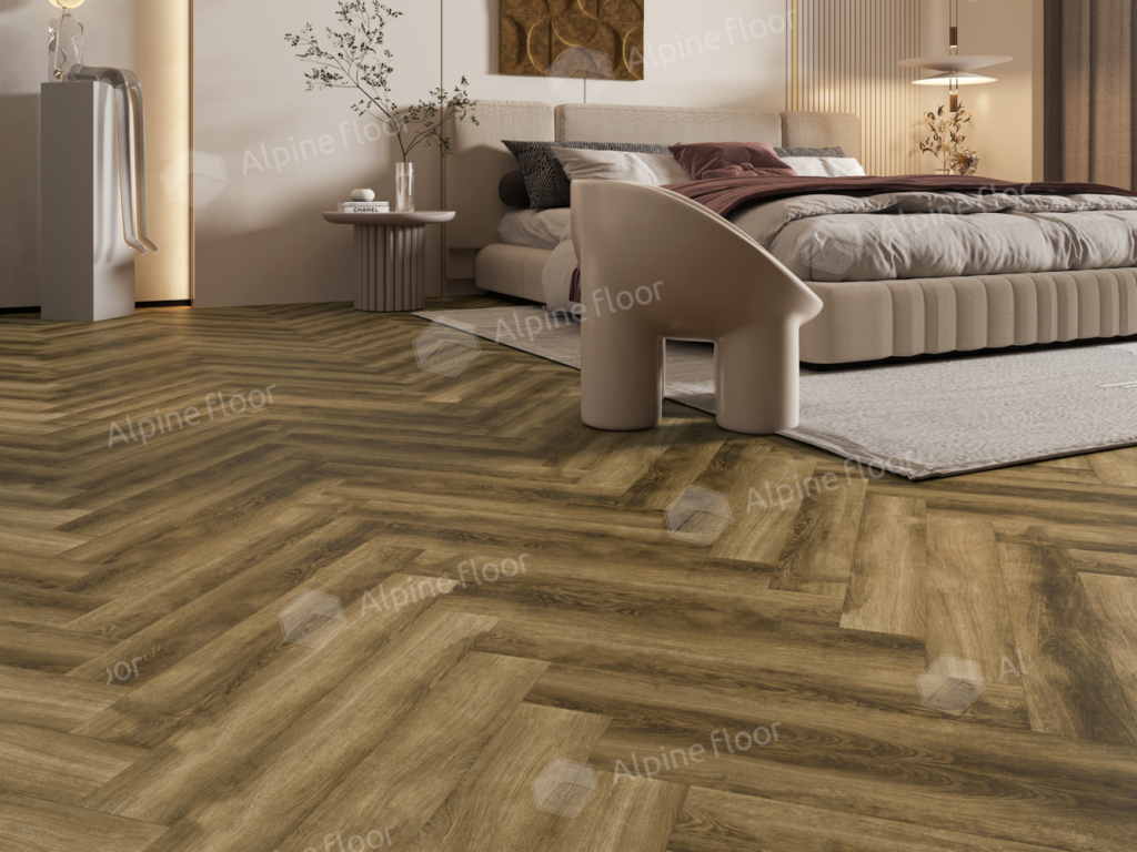 Ламинат Alpine Floor Herringbone 8 Pro (NEW), LF102-09A Дуб Марсель 606 х 101 х 8 mm