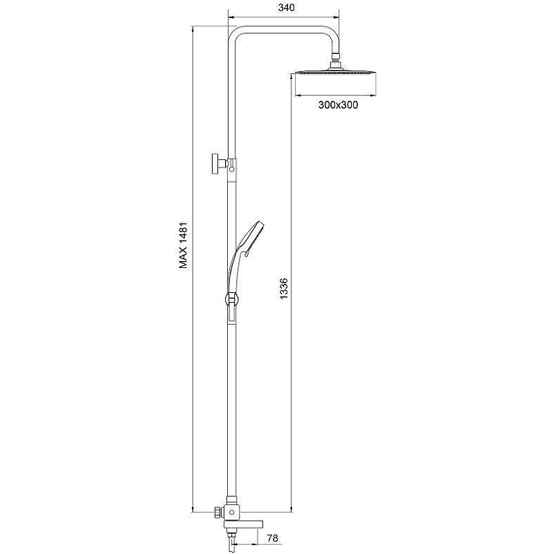 Душевая система с термостатом Gappo G99-20 G2499-40