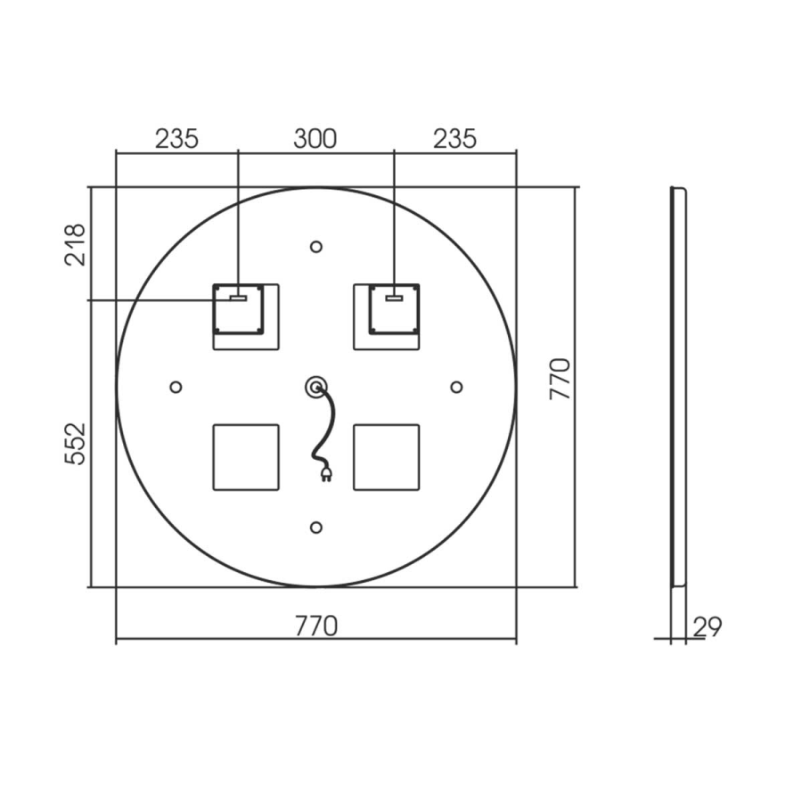 Vincea зеркало D770 c сенсорным выкл., диммером VLM-2G770