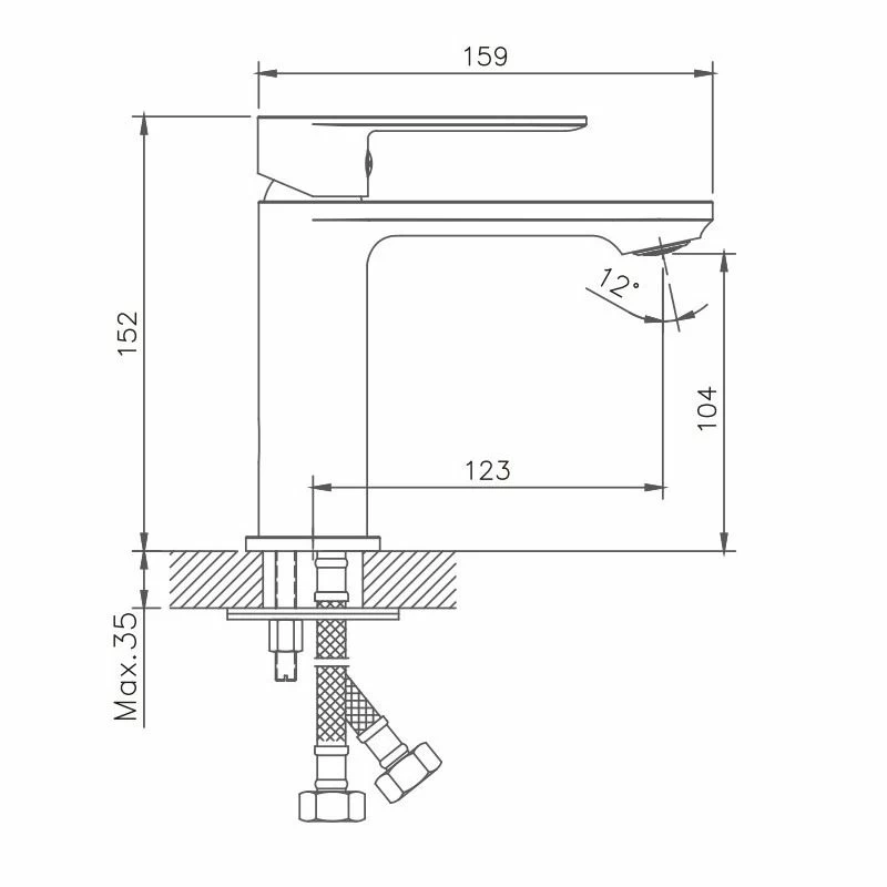 Haiba смеситель для раковины хром HB10590