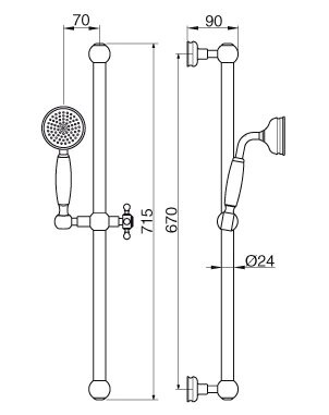 Cezares Olimp душевой гарнитур бронза OLIMP-SD-02