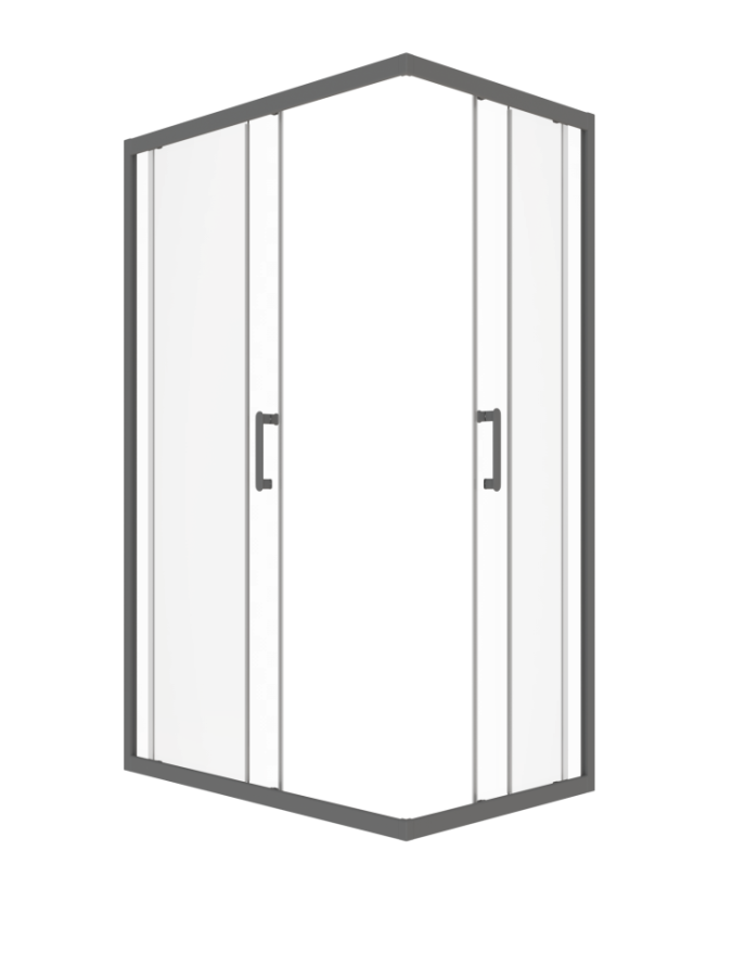 Triton pro Душевая Ширма Фикс-Графит 100х80 Щ0000081490