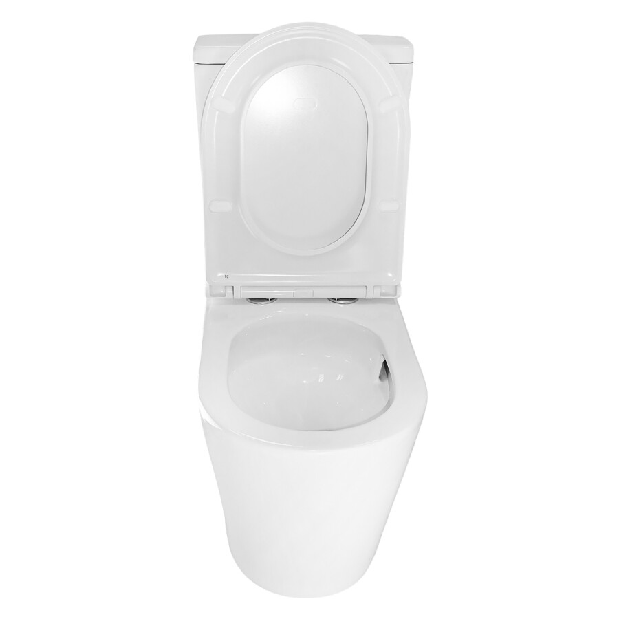 Унитаз-компакт Azario Margo 390х670х880 безободковый, слив Торнадо, с быстросъемным сиденьем микролифт AZ-2125-UQ1