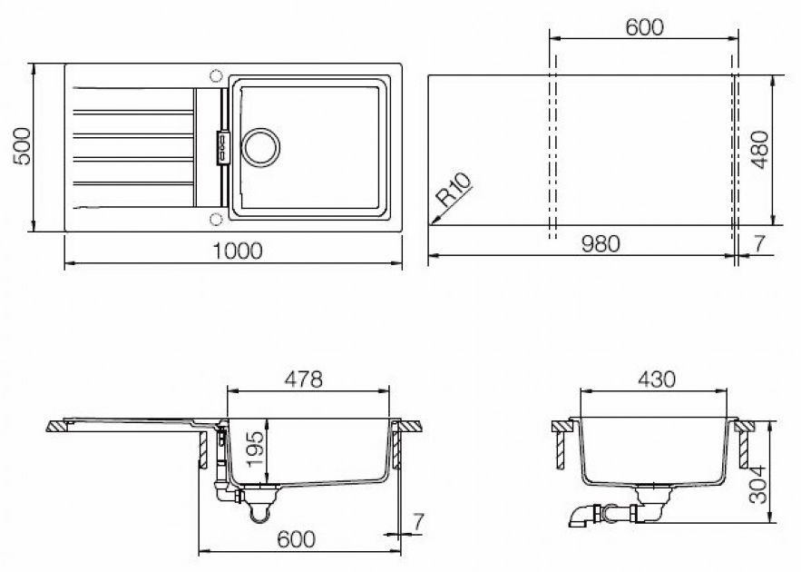 Schock Signus 60D Large 700058 кухонная мойка бронза 100x50 см