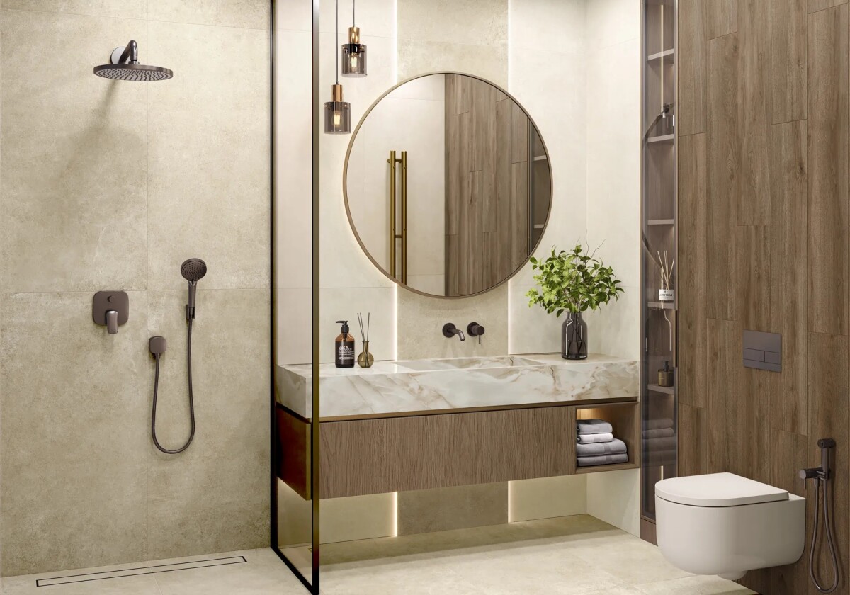 Керамогранит Artkera Group GP60120MIM31M Microcement Bronze матовый 600 x 1200 x 10 мм.