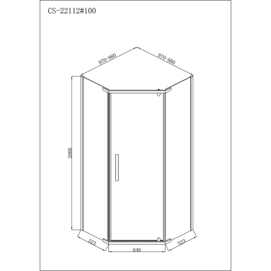 Loranto душевое ограждение 100х100 CS-22112-100