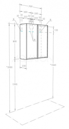 Акватон Сканди шкаф подвесной 35 см 1A255003SD010