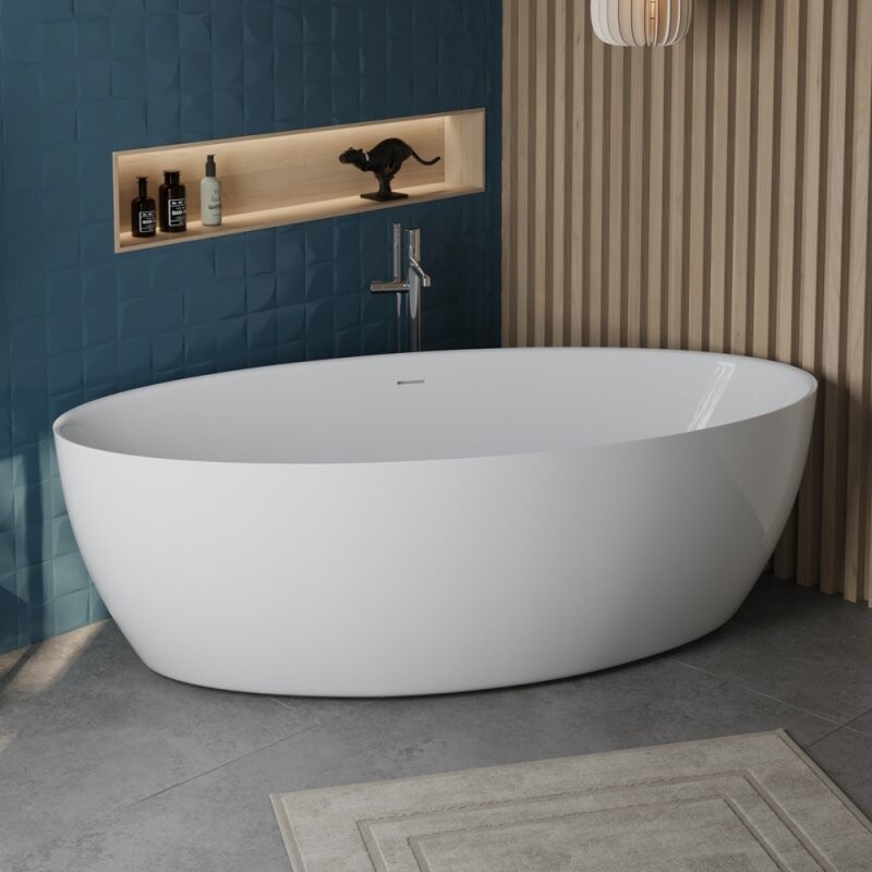 BelBagno BB707-1860-880 Акриловая ванна отдельностоящая, полукруглая