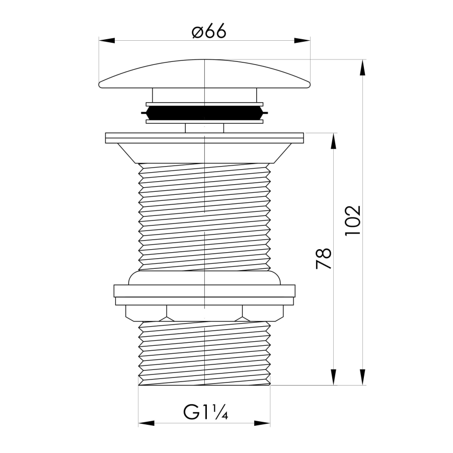 Imprese Grafiky ZMK041807510 донный клапан Pop Up черный