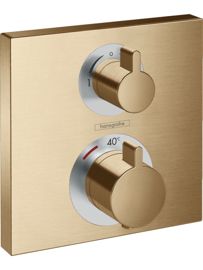 Hansgrohe 15714140S Set HG Ecostat Square термостатический смеситель для душа (15714140+01800180) шлифованная бронза