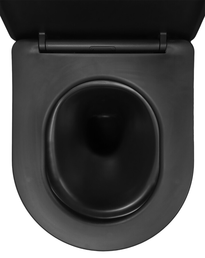 Унитаз подвесной Azario Vela 360х480х360 безободковый, система смыва "Торнадо", с быстросъемным сиденьем "Микролифт", черный матовый AZ-2480MB