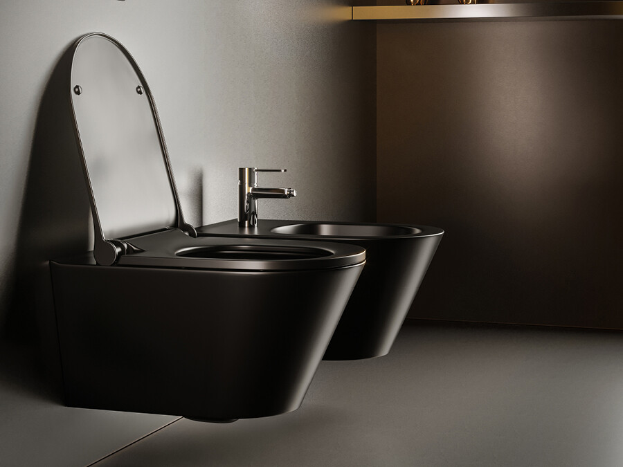 Биде подвесной Boheme Avva Черный матовый 974-B