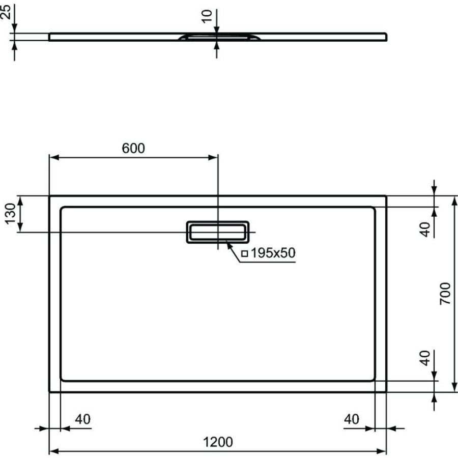 Ideal Standard Ultraflat New душевой поддон 120х70 T4476V1