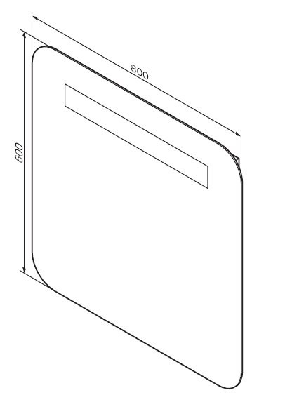 Зеркальное полотно Am.Pm Like 80*60 M80MOX0801WG