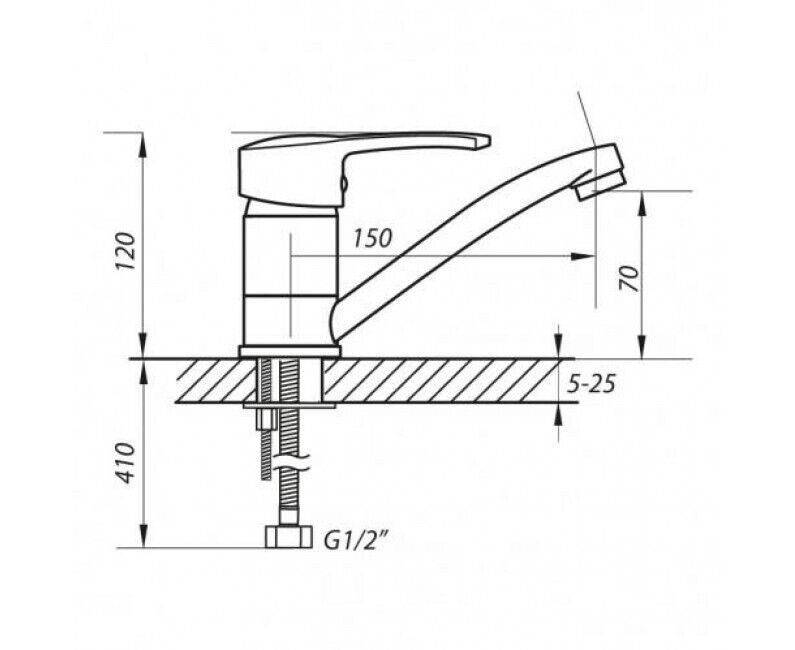 Смеситель для раковины Zerix PAN-B 279 004-15 Хром ZX0056