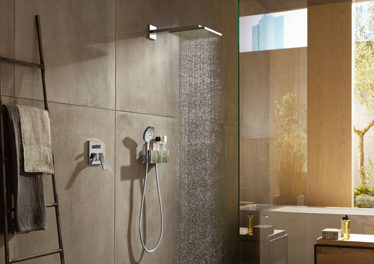 Hansgrohe Metropol Смеситель для ванны с рычаговой рукояткой скрытый монтаж хром-черный матовый 32545340