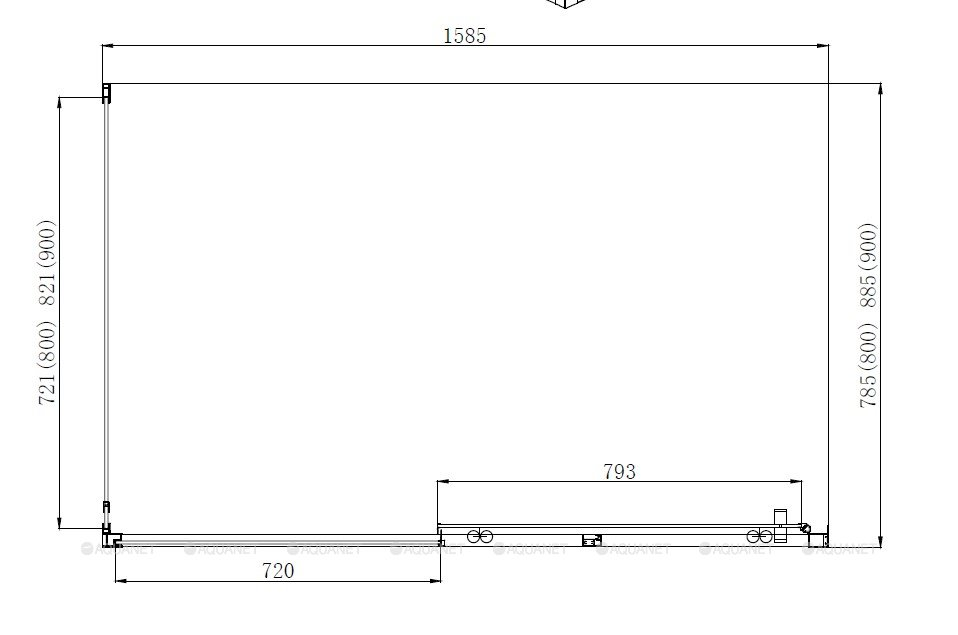 Aquanet Alfa NAA1131 душевой уголок 160х80 см прозрачный 00273606