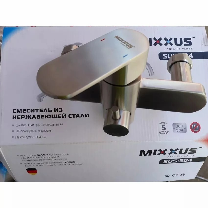 Смеситель для ванны Mixxus Ava 006 Euro Нержавеющая сталь CR0639