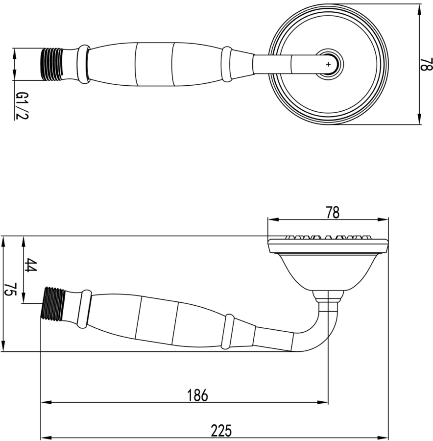 Lemark душевая лейка, золото LM8007G