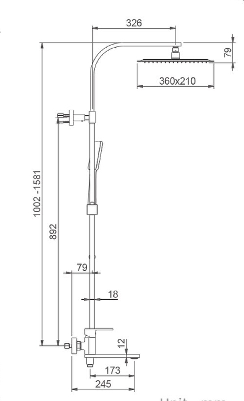 Душевая система со смесителем Gappo G2483-8