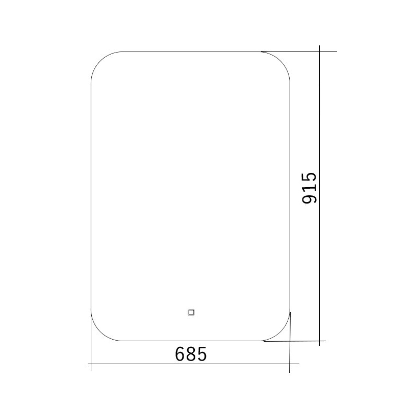 Azario Паллада 68,5х91,5 см зеркало сенс. выкл, подогрев LED-00002339