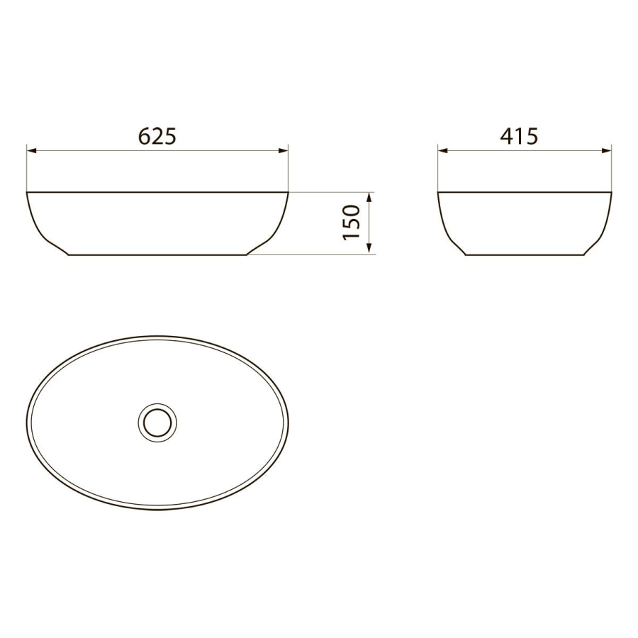 Point Сатурн раковина накладная 63 см PN43901WM