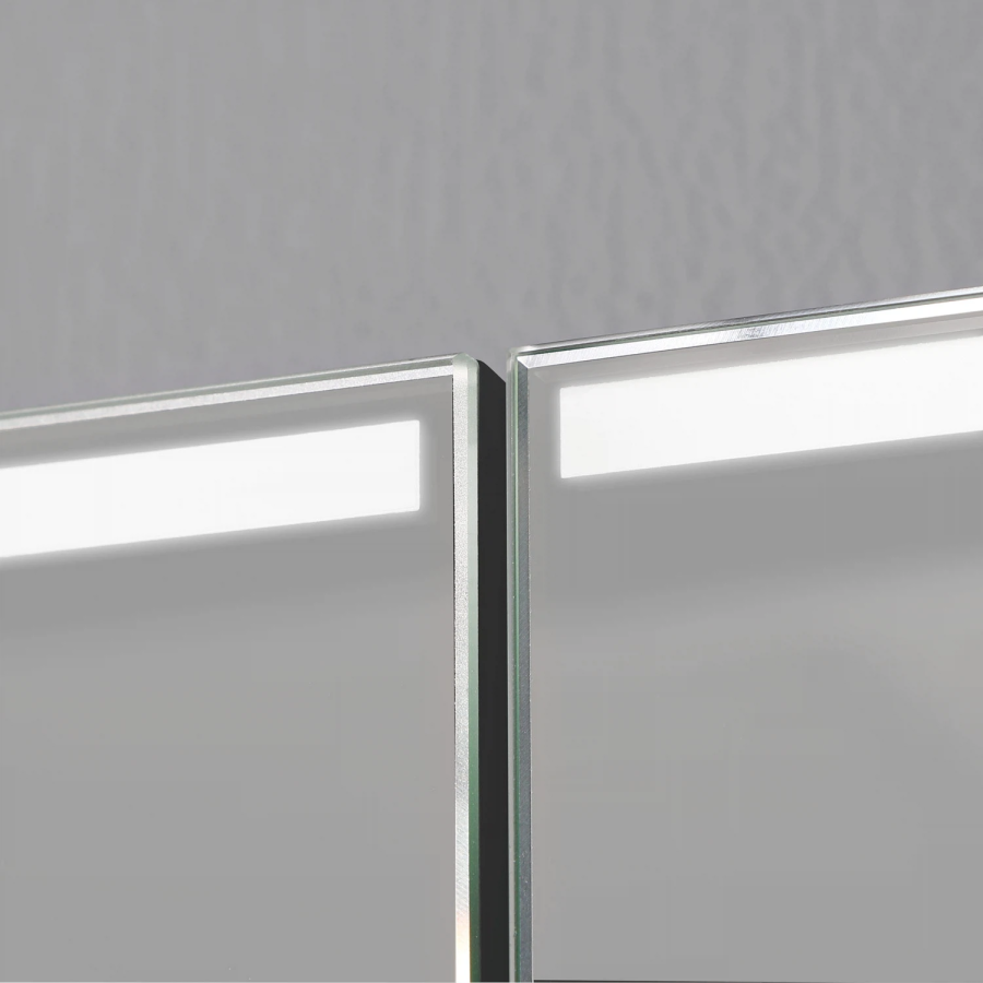 Итана Luce зеркальный шкаф с подсветкой 80 серый