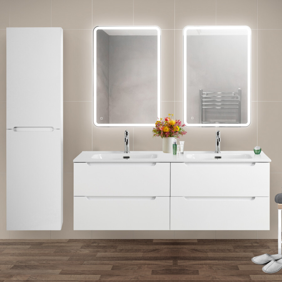 BelBagno ETNA-1400-4C-SO-2-BL Тумба с раковиной BB1400-2-ETL Bianco Lucido